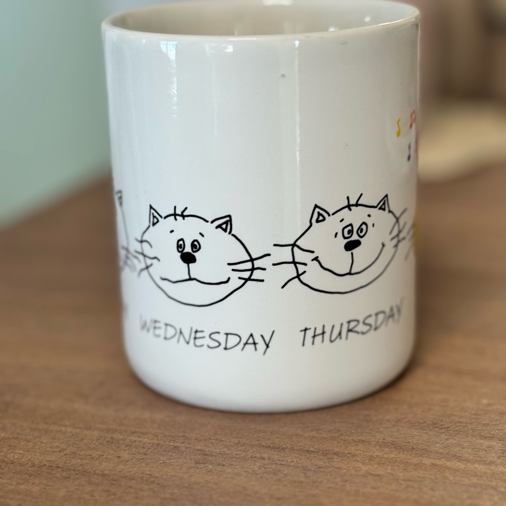 Vintage Hallmark Sandra Boynton “When’s Friday?” Cat Coffee Mug - Picture 2 of 5